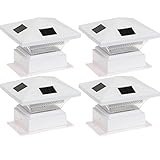 Westinghouse 4" x 4" Pagoda II Solar LED Post Cap Lights (White, 4 Pack) [並行輸入品]