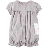 Carter's(カーターズ) スナップアップコットンロンパース グレー ロンパース半袖 3ヶ月【並行輸入】