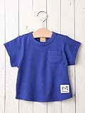 moujonjon ムージョンジョン ベビー 日本製 インレイ カラー Tシャツ 赤ちゃん 男の子 女の子 半袖 ベビー服 90㎝ ネイビー
