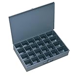 Durham 102-95-IND Gray Cold Rolled Steel Individual Large Scoop Box, 18 Width x 3 Height x 12 Depth,