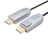 FIBBR 光ファイバー DP 1.4 Displayport ケーブル 32Gbps ハイスピード, 8K @60hz & 4K @144hz解像度 オスtoオス ビデオ (1M)