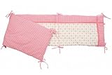 Baby Boum Cotty Pink 100% cotton Patchwork Cot Bed Bumper (Pinks and Creams, 36 x 180cm) by Baby Bou
