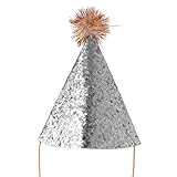 ノーブランド品 帽子 少年少女 スパンコール 誕生日 パーティー コーン 可愛い キラキラ 全5色 - スライバー