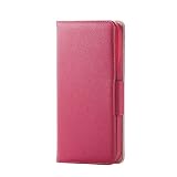 エレコム iPhone 12 / 12 Pro ケース ソフトレザー 女子向 磁石付 ディープピンク PM-A20BPLFJM1PD