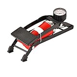 ポータブルペダルパワーバレルフットバイクエアーポンプ高圧車のタイヤインフレータブルゲージ