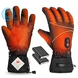 Czlyxo 電熱グローブ 16000mAhバッテリー バイク用 3Mシンサレート 65℃ 3段階温度調節 タッチパネル対応 防寒手袋