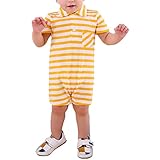 Zhhlinyuan 良質 Summer Infants Fashion Clothing Cute Baby Stripe Cotton Jumpsuit 50401