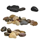Polished Multi-Toned River Rock (Brown, Gray, Black), 32 oz bag by Crafters Square by Crafters Squar