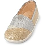 THE CHILDREN'S PLACE(ザ・チルドレンズプレイス) ガールズメタリックカラーブロックコースタルスリッポンシューズ シルバー シューズ 19cm【並行輸入】