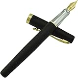 万年筆 Duke 209 Medium Nib Fountain Pen Set with Ink Refills Converter, Matte Black
