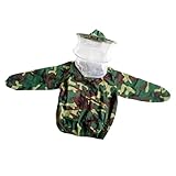 Fenteer 養蜂用品　ジャケット　ベール付き帽子　迷彩　全3種　ウエストバンド付き　保護服　　 - 迷彩3