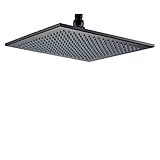 Rozin ®バスルームスクエア12-inch Rain Topスプレーシャワーヘッドオイルはブロンズ