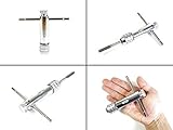 早回しタップレンチ M5-M12用 ラチェット式 タップハンドル 5mmから12mmサイズのタップに 全長 約110mm