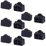 オーディオファン LAN保護カバー LANメス端子 保護カバー LAN 保護キャップ RJ45 メス 端子 ブラック 10点セット