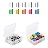 オフィス用品、ペーパーオーガナイザークリップ、再利用可能な金属製ペーパークランプ100個、ポータブルペーパークラムクリップディスペンサー詰め替えクリップ(カラフル50個+シルバー50個)、小さなストレージビン2個。