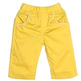 Domybest　子供服　男の子　ハーフパンツ　キッズ ボーイズ　ズボン ショーツ　5分丈　カジュアル (140（6-7歳）, イエロー)