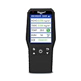 マルチテスター室内エアー検出器 空気質検出器 PM2.5検出器 LCD画面表示 ホルムアルデヒド&温度&湿度&HCHO＆TVOCテスター (ブラック)