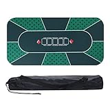 トレカ天国 ポーカー マット テキサスホールデム プレイマット カジノ 収納袋付き (薄グリーン, 90×180cm)