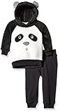 Kids Headquarters Baby Boys' Fleece Pullover Hoody and Jogger Pants Set Black 24 Months [並行輸入品]