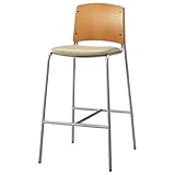 オリバー ダイニング ハイカウンターチェア スチール 布 ナチュラル×オフホワイト (S・CS-4145・NB・ST+DF-40A)