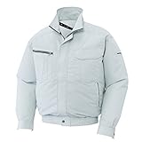 空調服 空調風神服 2017年新商品肩パット付長袖ブルゾン 作業服 作業着（ファンなし/単品）<099-KU90430> (L, 6-シルバー)