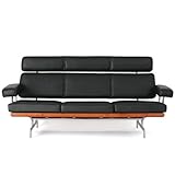 DAIVA チャールズ&amp;レイ・イームズ クラシックソファ(3人掛け) ブラック 【1点】