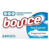 Bounce Fabric Softener Dryer Sheets Free & Gentle 240CT by Bounce