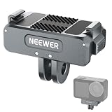 NEEWER 磁気マウントアダプター[新版] コンパチブル Osmo 360 / Action 5 Pro/4/3 クイックリリースアダプターマウント 1/4"三脚ネジ付き アクションカメラアダプター Vloggingアクセサリー AC011 ダークグレー