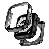 【フルカバー保護】Kawoco アップルウォッチ 防水 カバー Apple Watch SE Series 9 8 7 対応 41mm ケース 2 in 1 前後の保護 二重構造 耐衝撃 iWatch 一体型 ケース 41mm ブラック