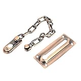 uxcell ドアチェーン メタル 全長33cm 安全ロック 盗難 ブロンズトーン 1個入り