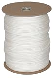 T.W. Evans Cordage 6510W Paracord 1000 ft. Spool in White