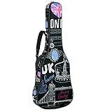 AyuStyle ギターケース セミハード ギター エレキギター ギグバッグ ソフトケース セミハードケース ロンドン 落書き