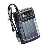 バッテリー充電器 AA AAA - 4 スロット USB AA バッテリー充電器家庭用バッテリー充電器、個別バッテリー充電ステーション AA AAA バッテリー用バッテリーパック充電器