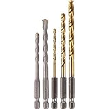 Makita D-23765 Masonry and Metal Drill Bit Set (5 Piece) 1/4 [並行輸入品]
