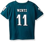 NFL Boys 4 – 7 Carson Wentz Philadelphia Eagles Player Name & Number VネックTシャツ、ミディアム/ ( 5 – 6）、Jade