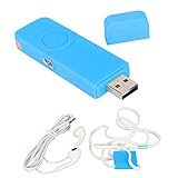 USB MP3プレーヤー、8GB MP3プレーヤーポータブルオーディオ音楽プレーヤー、ヘッドフォンとストラップ付き、HiFiロスレスサウンドキッズMP3音楽プレーヤー、ランニング用 (青)