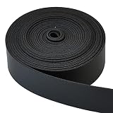 MYmama 合成皮革 持ち手テープ 25mm幅 1.5mm厚 2.9m巻 レザークラフト 裁縫材料 手芸用品 (ブラック)
