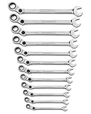 GearWrench 85488 12-pieceメトリックIndexing組み合わせレンチセットby Apexツールグループ