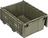 Quantum QDC2115-9 Plastic Storage Container with Attached Flip-Top Lid, 21 x 15 x 9, Gray by Quantum
