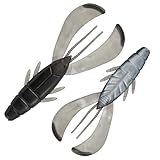 メジャークラフト ロックフィッシュ ワーム ロックライバー ラッキークロー 3.2インチ #007シルエットブラック