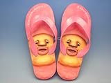 ビーチサンダル 18cm 子供用 ピンク フェイス カクレモモジリ こびとづかん サマー用品