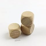 Mamimami Home 天然木製 ブロックキューブビーズ 2CM ブロックダイス スクエアビルディングブロックセット 100個