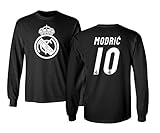 Real Madrid Luka Modric # 10ジャージーシャツSoccer Footballメンズ長袖Tシャツ L