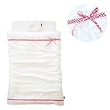 サンデシカ　洗えるベビー布団7点セット 必要最小限アイテムをチョイス_レッドチェック 【日本製】