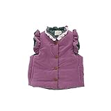 FEVON　ダウンベスト　キッズ　女の子　ダウンジャケット　春　秋　冬　ベビー服　ベスト　ガールズ　赤ちゃん　無地　フリル　可愛い　立ち襟　アウター　子供　中綿　暖かい　防寒　綿服　通園　通学