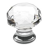 Baldwin 4325.260 Flat Faceted Crystal Polished Chrome Cabinet Knob, 1-3/4 by Baldwin