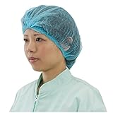 川西工業 クリーンベルズ 不織布使いきりヘアキャップ100枚入 ブルー フリー 【使いきり】 #7045