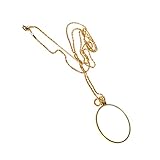 Lovoski ゴールデンチェーン　モノクル　ネックレス　　ワット　　虫眼鏡　　ペンダント　　ルーペ　　　6倍　　拡大鏡　　飾り