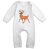 クール ボーイとガール クリスマス鹿 トナカイ イラスト ベビー服 カジュアル White Size 24 Months