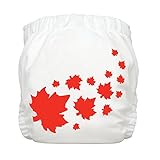 Charlie Banana Diaper Plus 2 Inserts, Maple Leaf White by Charlie Banana